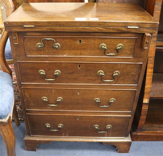 A George II style mahogany bachelors chest, W.57cm